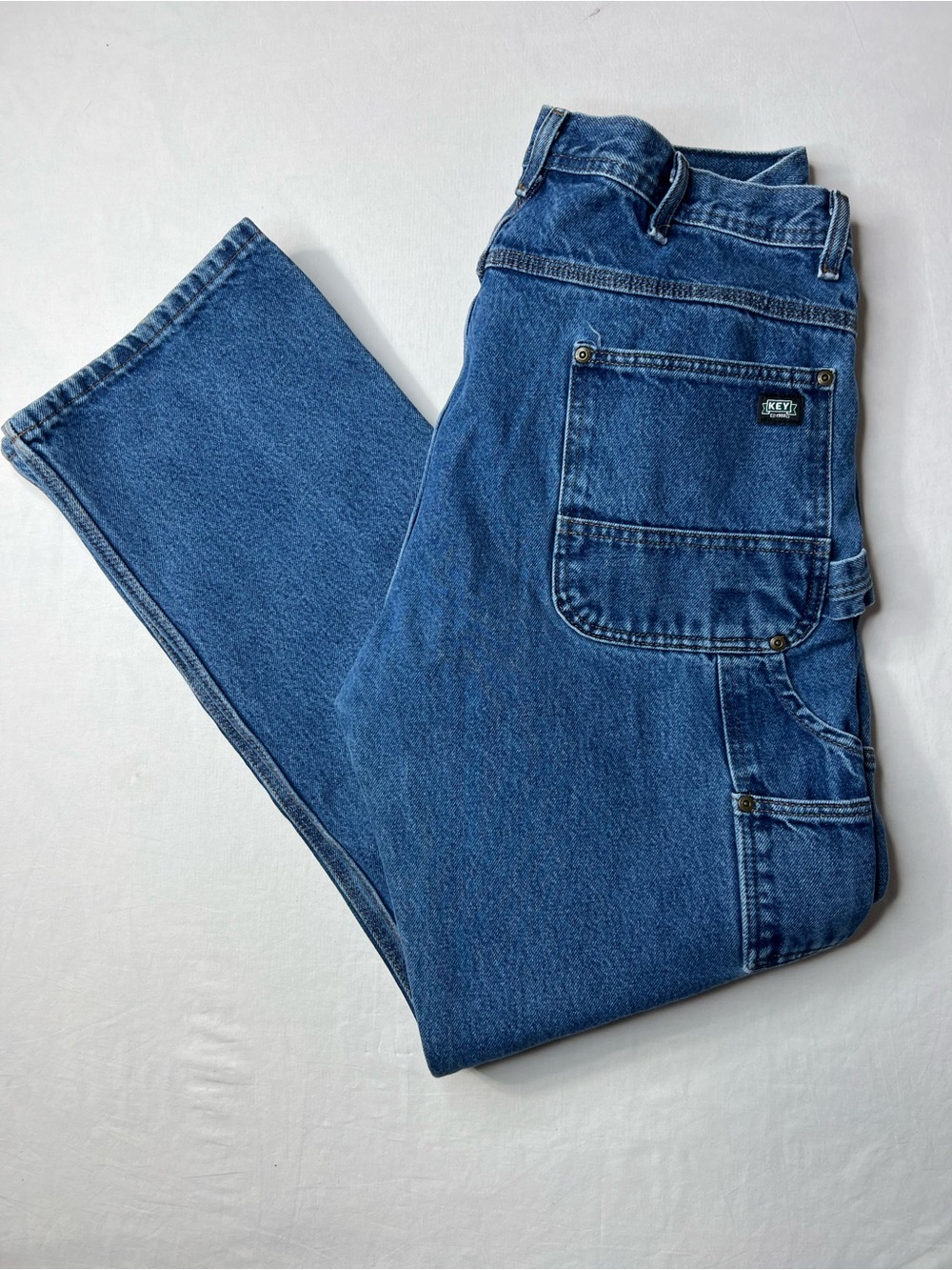 KEY Carpenter Medium Wash Denim Jeans W38 L34